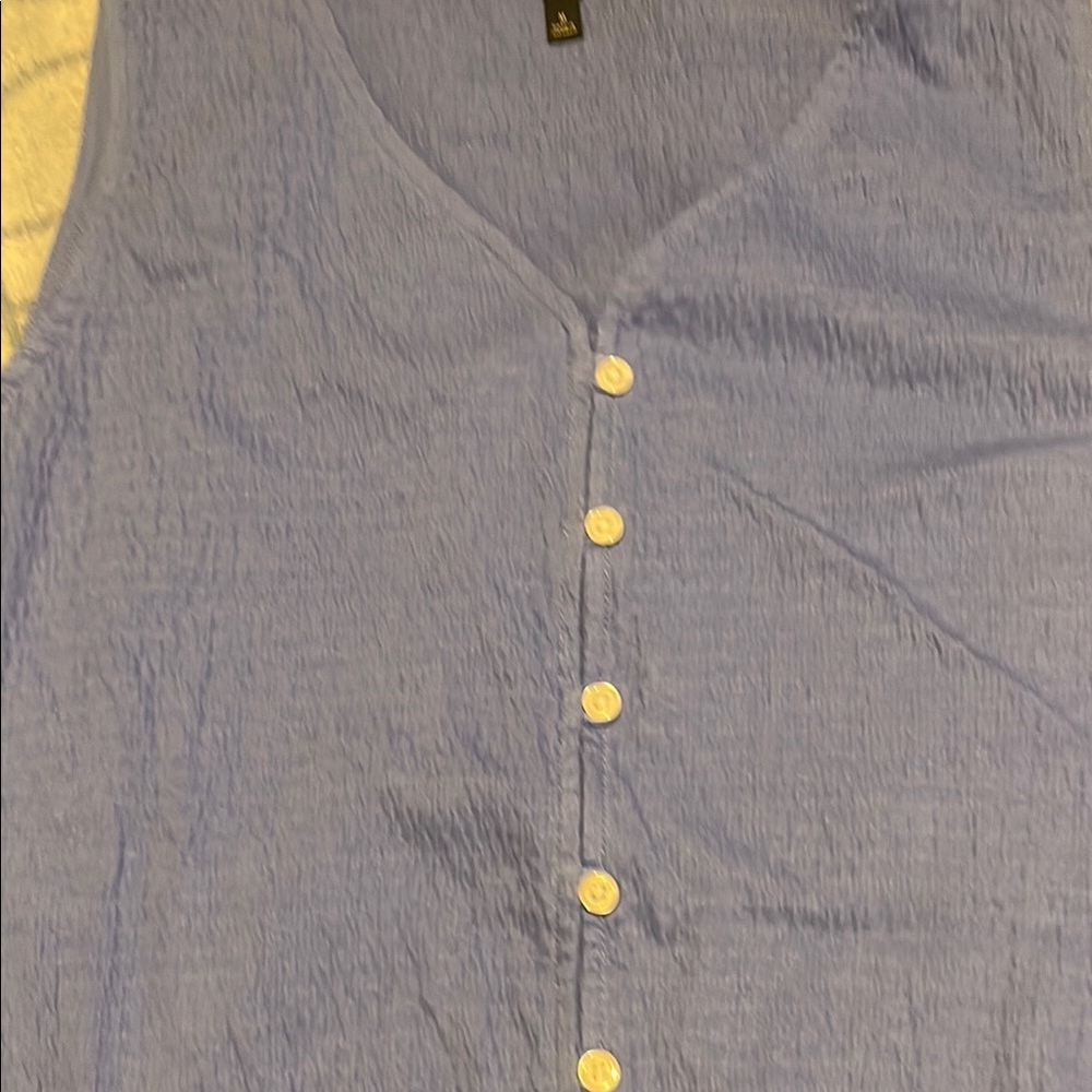 Talbots Blue Casual Button Down Shirt